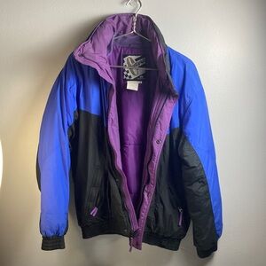 Vintage Europa Helly Hanson Ski Jacket in Blue and Black